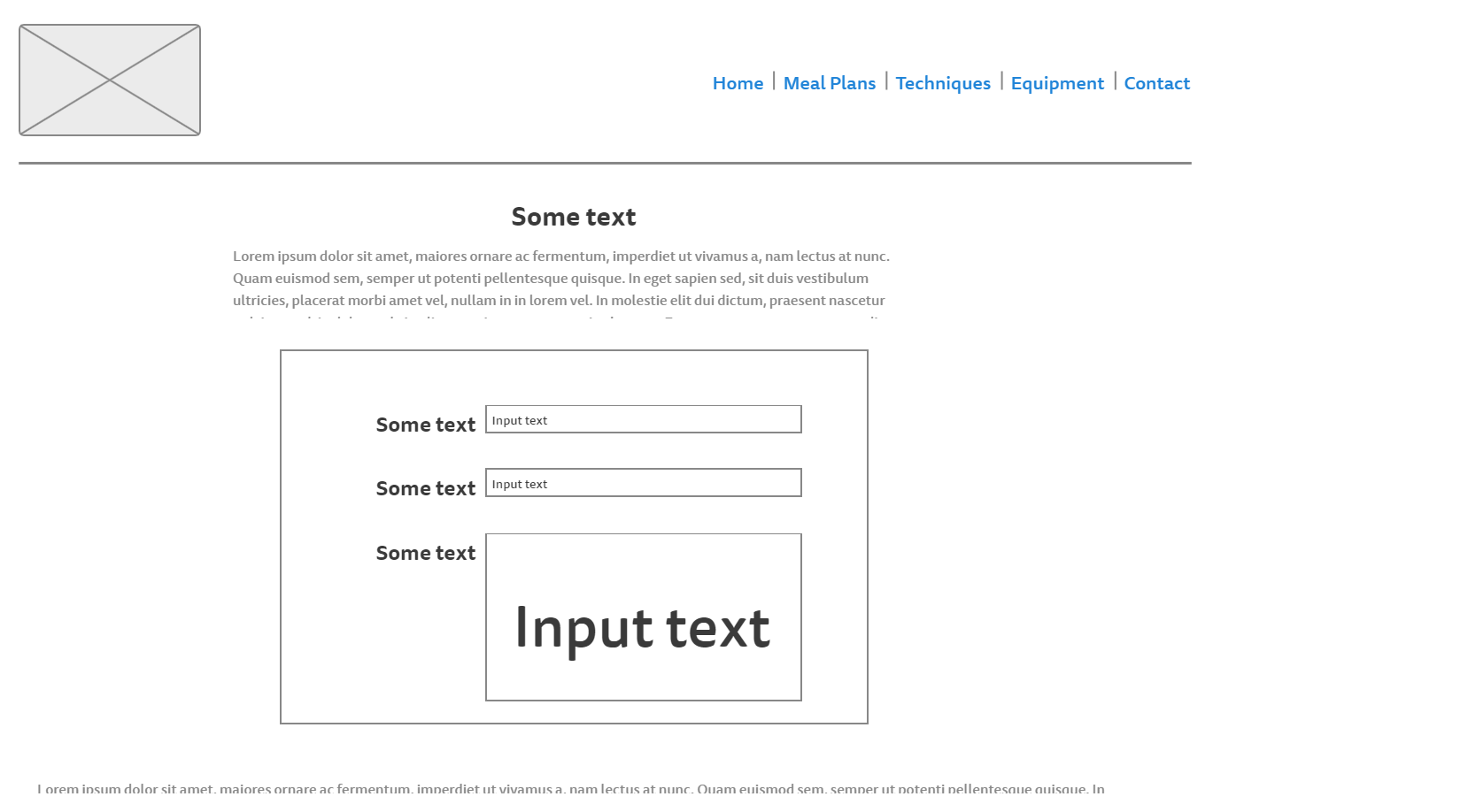 Contact wireframe